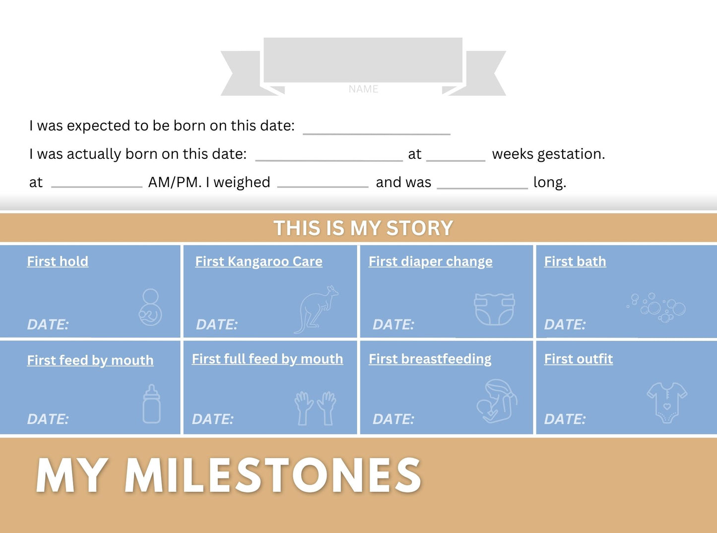 I'm a Preemie | A Week-By-Week Guide and Journal